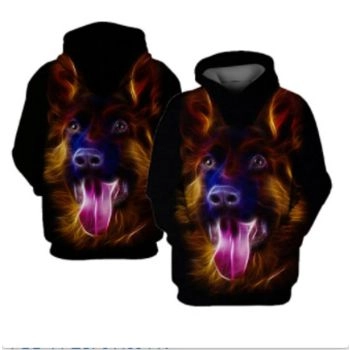 Street Black Dog Pattern Animals Hoodie