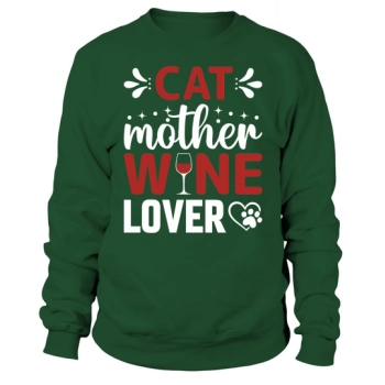 Cat Mother Wine Lover Sweatshirt