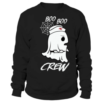 Boo Crew Nurse Ghost Funny Halloween Sweatshirt