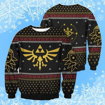 Legend Of Zelda Triforce Ugly Christmas Tshirt Hoodie Apparel,Christmas Ugly Sweater