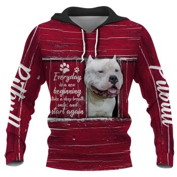 Fashion Red Dog Pattern Animals Hoodie