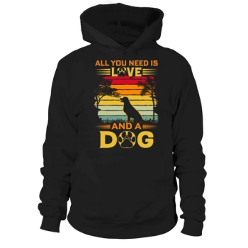 All I need is love and a dog Hoodies