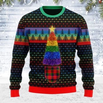 LGBT Christmas Tree 3D Ugly Christmas Sweater