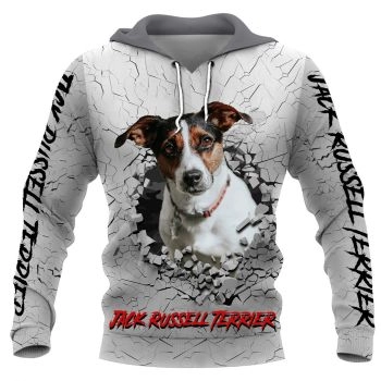 Popular Grey Dog Pattern Animals Hoodie