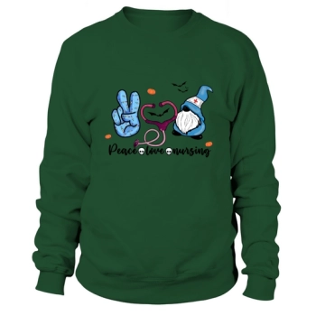 Halloween Peace Love Nursing Sublimation Sweatshirt