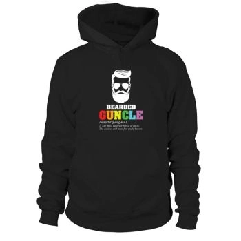 Bearded Guncle Gay Uncle LGBTQ Rainbow Hoodies