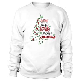 Teacher Christmas Joy Hope Love Peace Christmas Sweatshirt