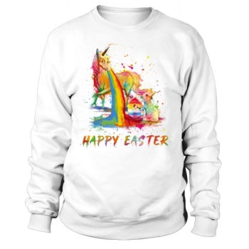 Happy Easter Unicorn Bunny Easter Sweatshirt