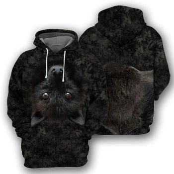  Loose And Fashion Black Cat Pattern Animals Hoodie