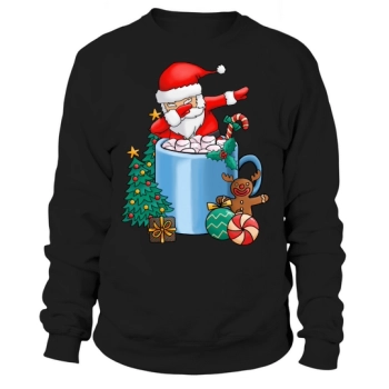 Christmas Hot Drinks Cute Santa Sweatshirt