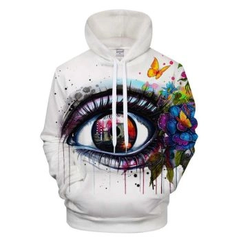 3D Colorful Big Eye Printed Hoodie