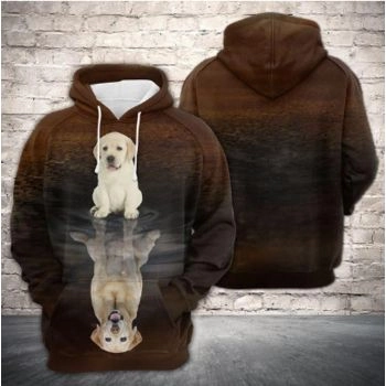 Oversize Brown Dog Pattern Animals Hoodie