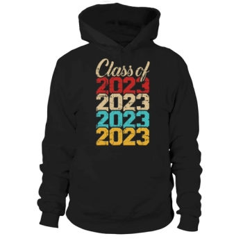 Class of 2023 Vintage Retro Hoodies