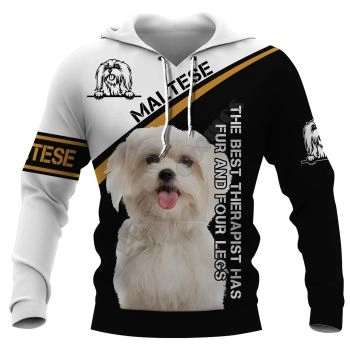 Cute Black White Dog Pattern Animals Hoodie