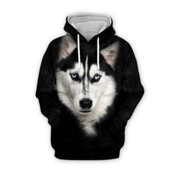 Precious And Cute Black Dog Pattern Animals Hoodie