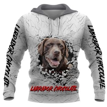 Cute Grey Dog Pattern Animals Hoodie