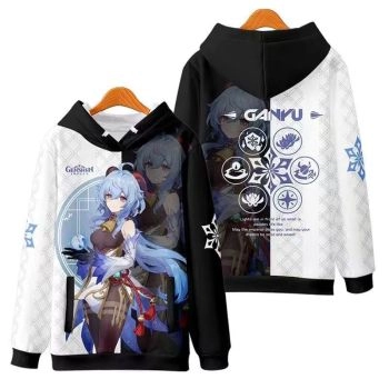 Genuine Genshin Impact Gan Yu Anime Black Hoodie
