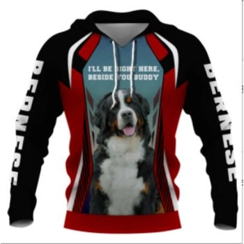 Fashion And Gorgeous Black Red Dog Pattern Animals Hoodie