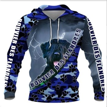 Generous And Beautiful Blue Dog Pattern Animals Hoodie