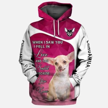 Precious Pink Dog Pattern Animals Hoodie