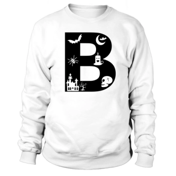 Halloween Alphabet Numbers Clipart B Sweatshirt