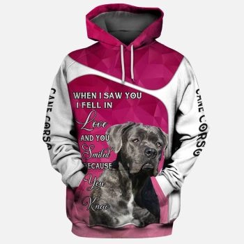 Pretty And Vintage  Pink Dog Pattern Animals Hoodie