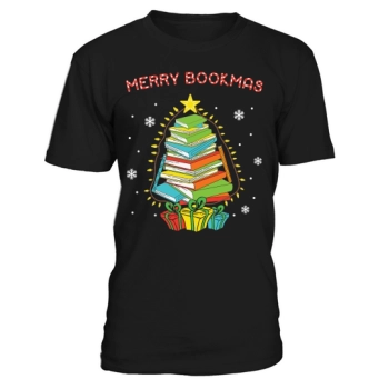 Merry Bookmas Books Pine Tree Christmas