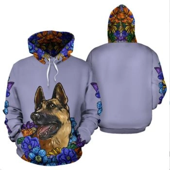 Generous And Beautiful Blue Dog Pattern Animals Hoodie