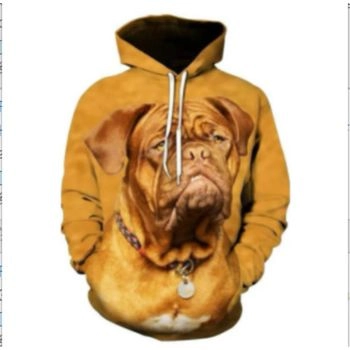 Gorgeous Yellow Dog Pattern Animals Hoodie