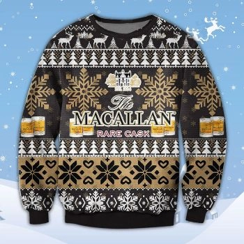 Macallan Rare Cask 3D Ugly Sweater Christmas