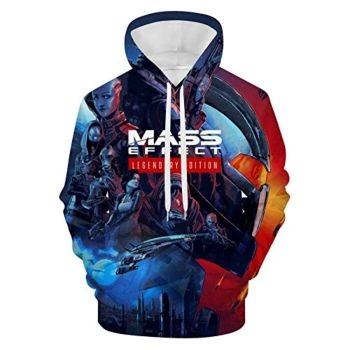 Mass Effect Hoodie &#8211; 3D Print Hooded Pullover Sweatshirt