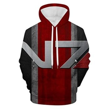 Mass Effect Hoodie &#8211; N7 3D Print Hooded Pullover Sweatshirt