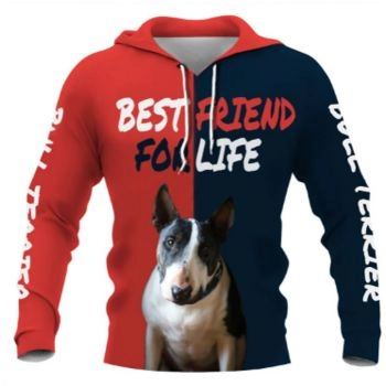 Gorgeous Red Blue Dog Pattern Animals Hoodie