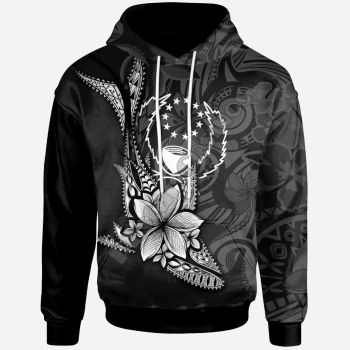 Pretty And Vintage  Black   Pohnpei Pattern Pohnpei Hoodie