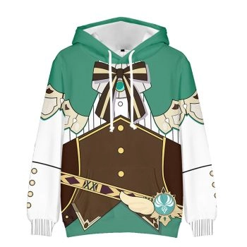 Versatile Genshin Impact Kaedehara Kazuha Anmie Green Hoodie