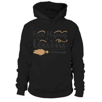 Free Flying Lessons Basic Witch Halloween Witch Hoodies