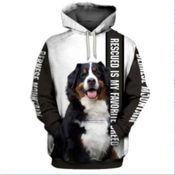 Precious White Black Dog Pattern Animals Hoodie