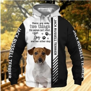 Cute Black White Dog Pattern Animals Hoodie