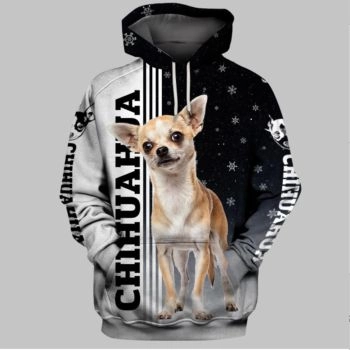 Classical  Black White Dog Pattern Animals Hoodie