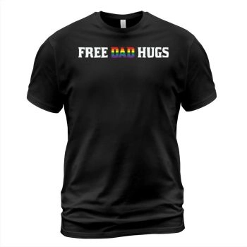 Free Dad Hugs LGBT LGBTQ Flag Love and Love