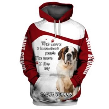 Fashion And Gorgeous Red White Dog Pattern Animals Hoodie