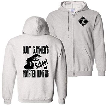 Monster Hunter Jacket &#8211; Solid Color White Fleeced Zip Up Hoodie
