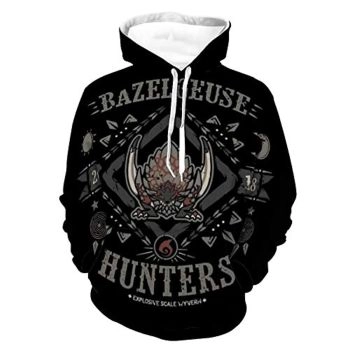 Monster Hunter World Hoodies &#8211; Bazelgeuse 3D Print Casual Pullover