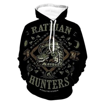 Monster Hunter World Hoodies &#8211; Rathian 3D Print Casual Pullover