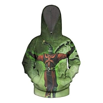 Mortal Kombat Hoodie &#8211; Green Unisex 3D Full Print Pullover Drawstring Hoodie