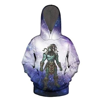 Mortal Kombat Hoodie &#8211; Kotal Kahn Light Purple Unisex 3D Print Pullover Drawstring Hoodie