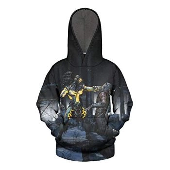 Mortal Kombat Hoodie &#8211; Mortal Kombat Character Unisex 3D Print Pullover Drawstring Hoodie