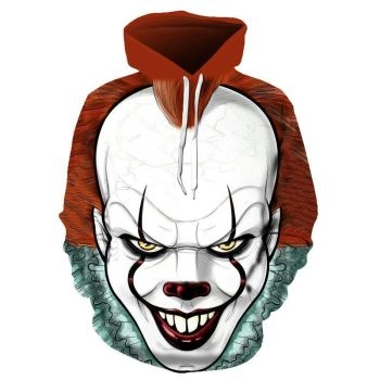Movie Stephen King&#8217;s It The Pennywise Clown Hoodie Sweatshirt