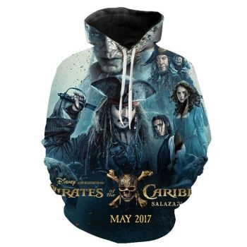 Movies Pirates of the Caribbean 3D Printed Fashion Hoodies Pullover