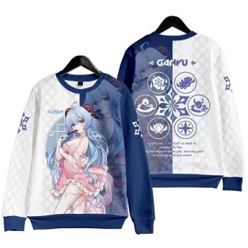 Chic Genshin Impact Gan Yu Black White Anime Sweatershirt